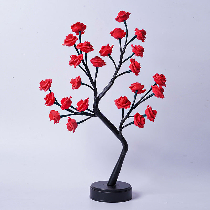 USB-Powered 3D Rose Tree Table Lamp