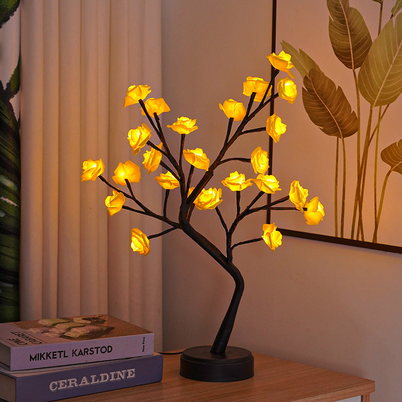 USB-Powered 3D Rose Tree Table Lamp