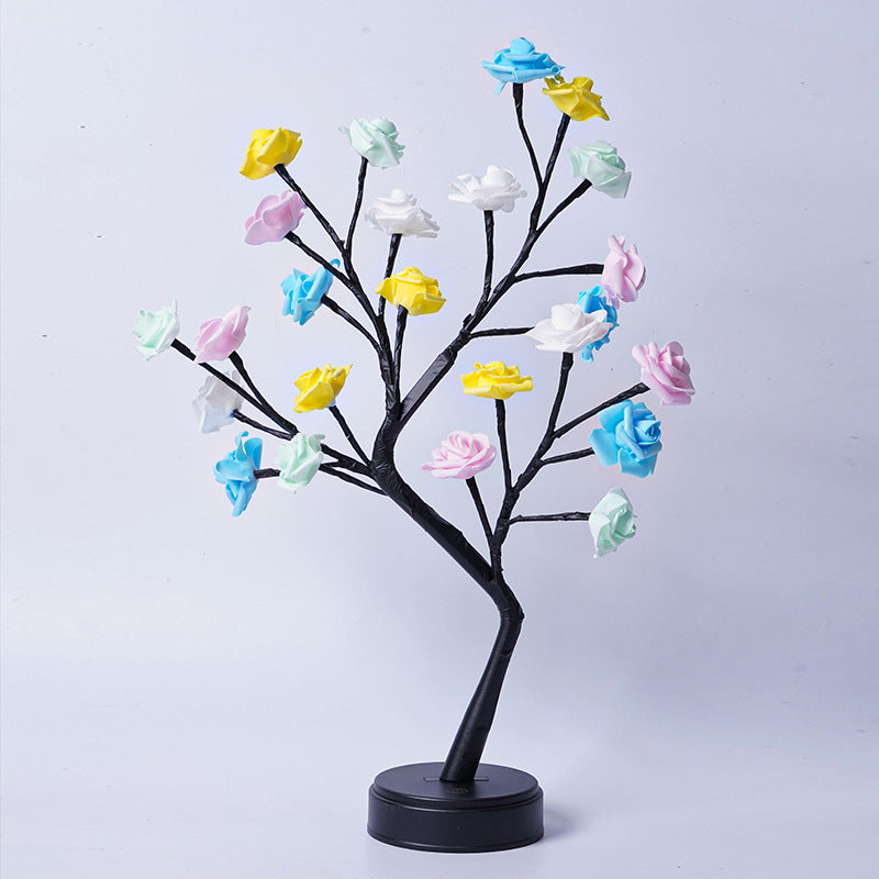 USB-Powered 3D Rose Tree Table Lamp