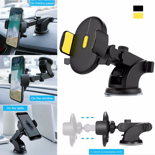 Support de téléphone télescopique pour voiture – Support à ventouse pour tableau de bord