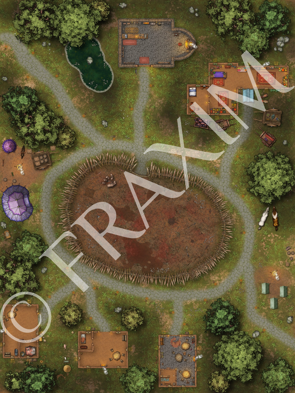 Fantasy Village Battlemap