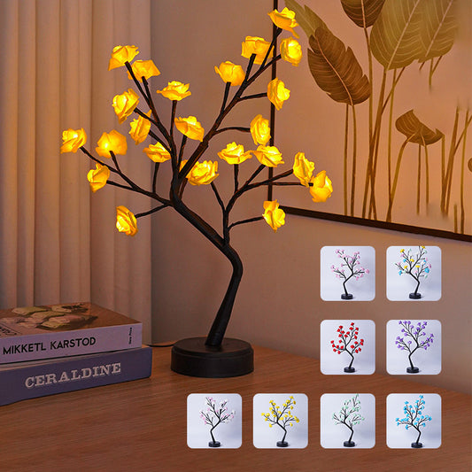 USB-Powered 3D Rose Tree Table Lamp