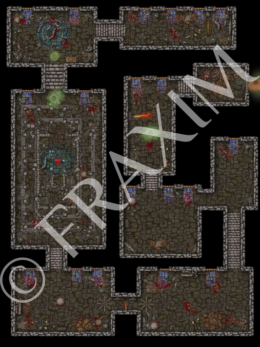 Underground Crypt & Ritual Dungeon | Fantasy VTT Battlemap Bundle